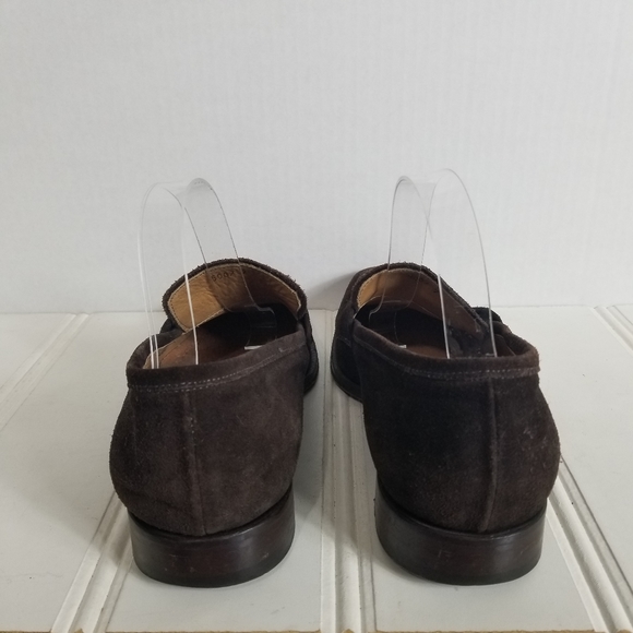 Barneys New York Men’s Brown Suede Loafers Size 7 Leather Slip On Dress Shoes main image 4